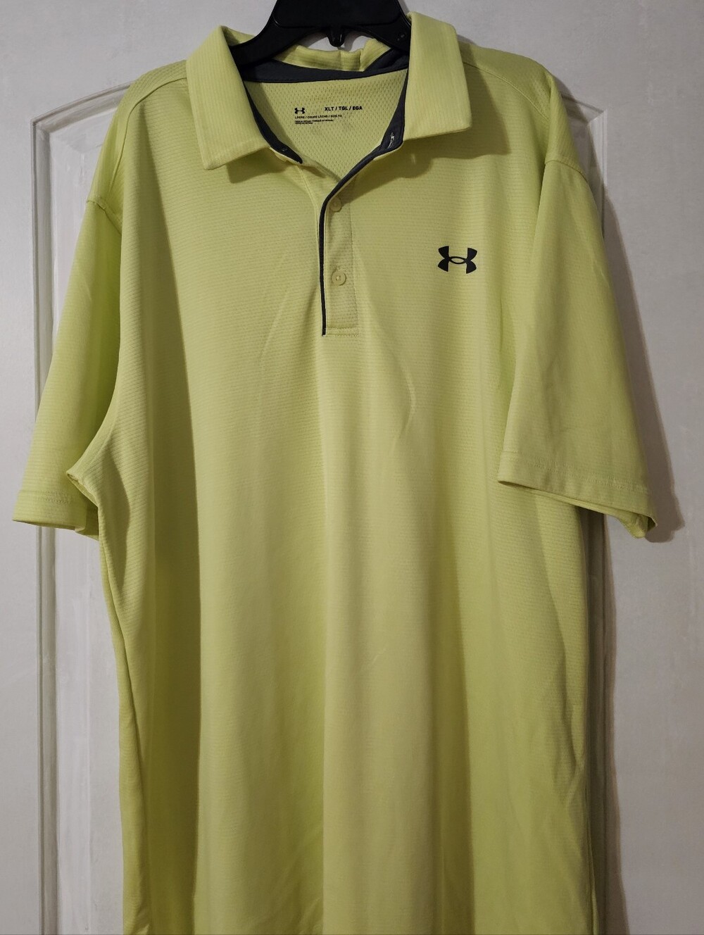 Under Armour Men’s Lime Performance Polo with Black Logo